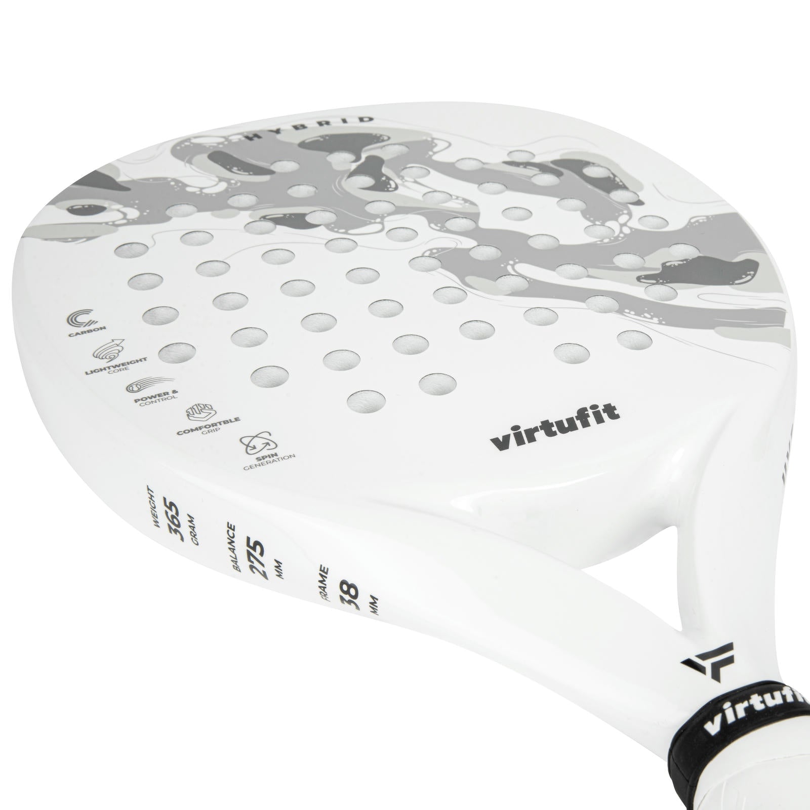 VIRTUFIT RAKIETA DO PADLA HYBRID BIAŁO-SZARA