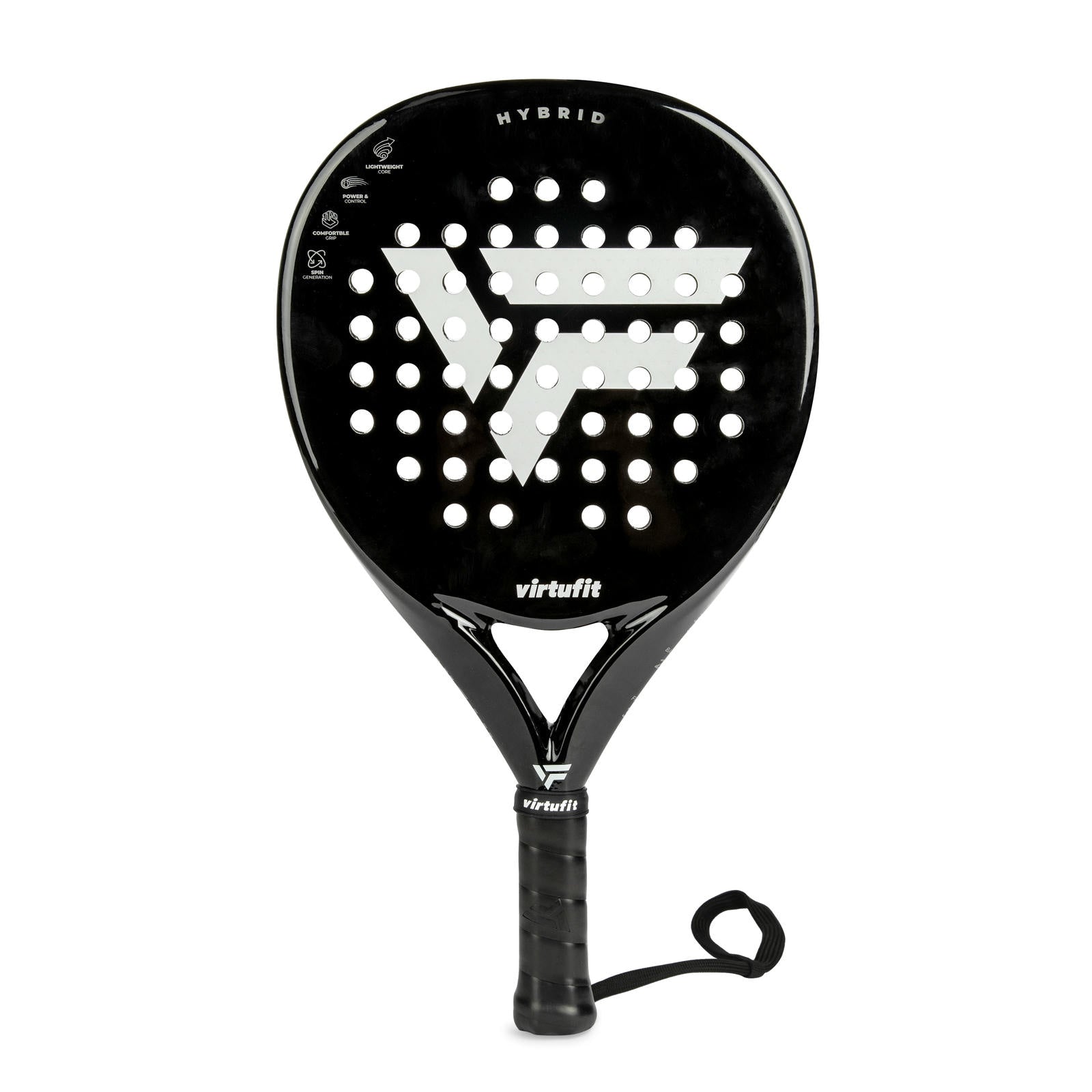 VIRTUFIT RAKIETA PADEL HYBRID - CZARNO-SREBRNA