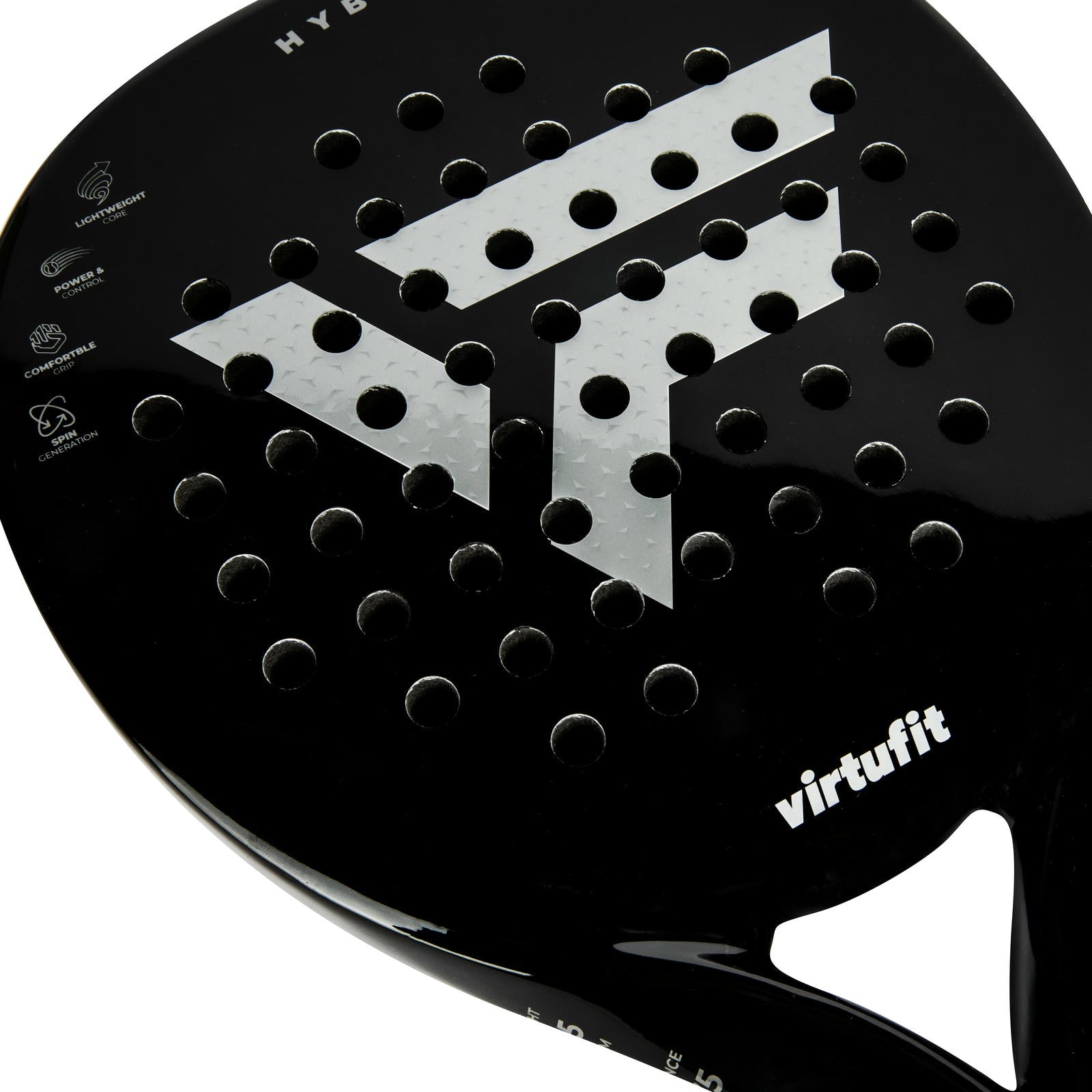 VIRTUFIT RAKIETA DO PADLA HYBRID CZARNO-SREBRNA