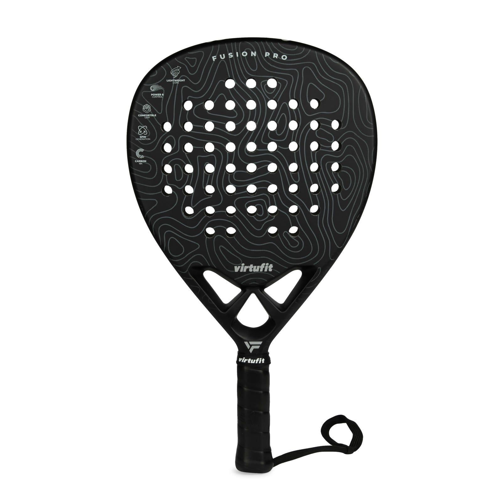 VIRTUFIT RAKIETA PADEL FUSION PRO CZARNO-SZARA