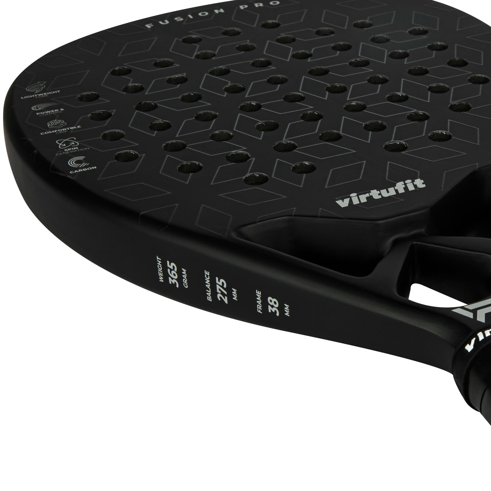 VIRTUFIT RAKIETA DO PADLA FUSION PRO CZARNO-SREBRNA