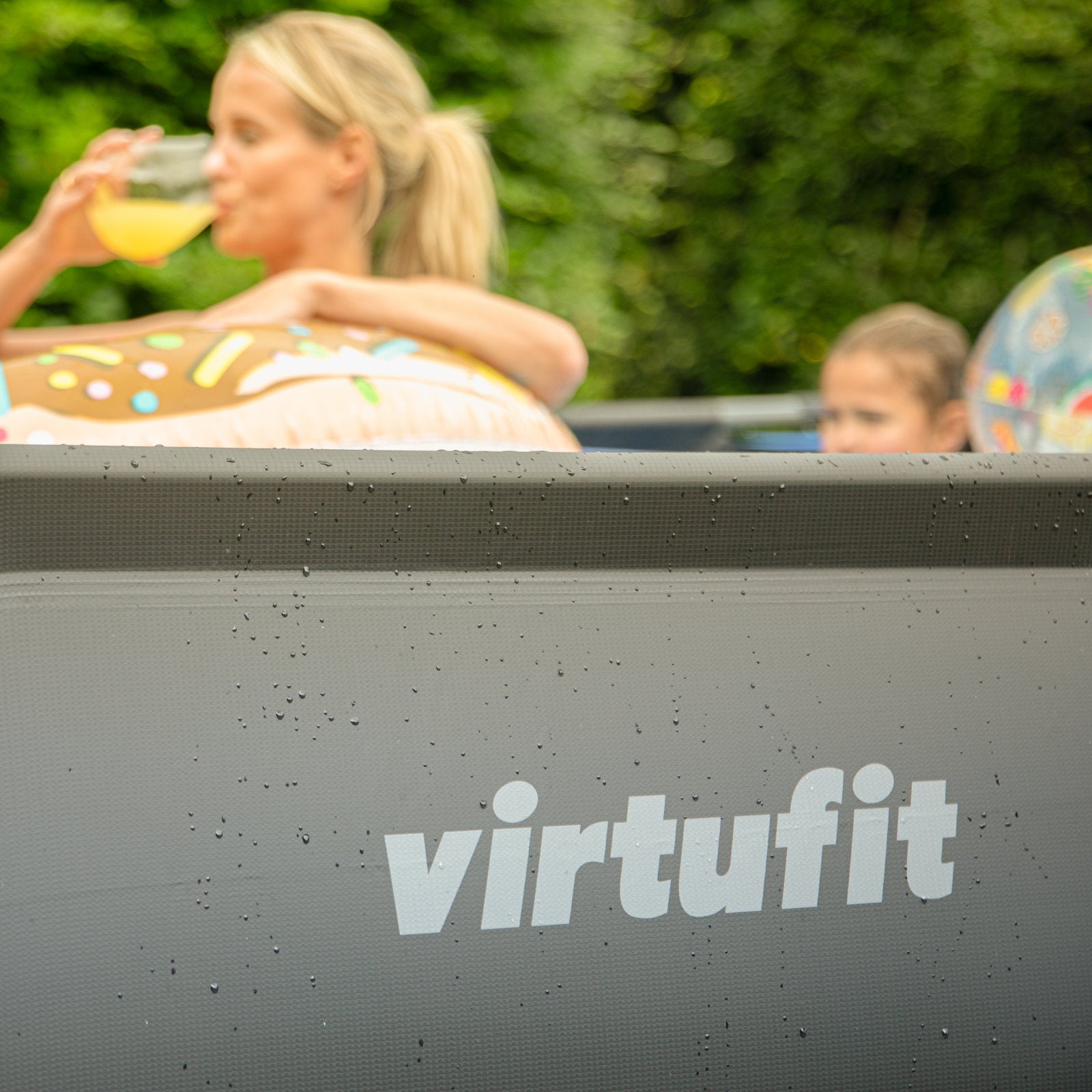 VIRTUFIT PROSTOKĄTNY BASEN 260 x 180 CM Z POMPĄ FILTRUJĄCĄ ANTRACYTOWY