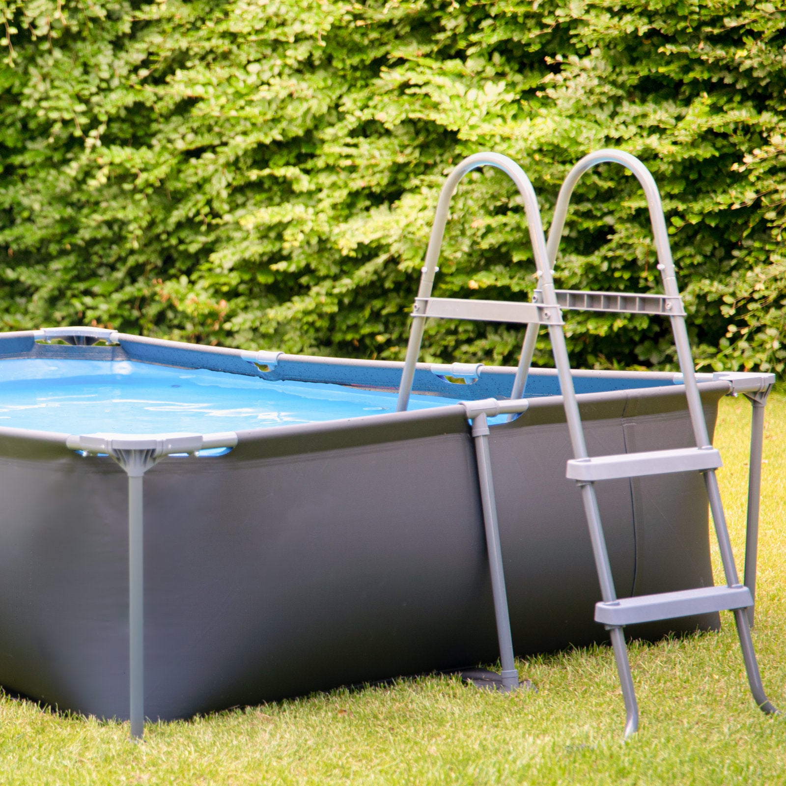 VIRTUFIT PROSTOKĄTNY BASEN 260 x 180 CM Z POMPĄ FILTRUJĄCĄ ANTRACYTOWY