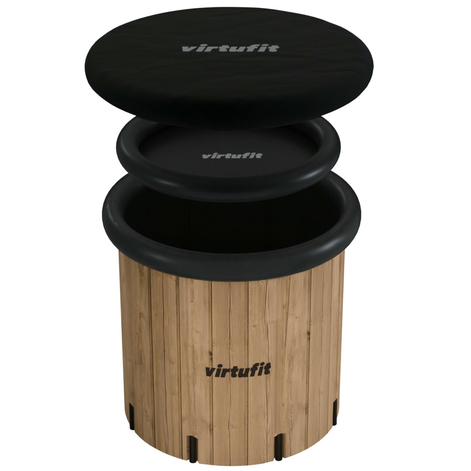 VIRTUFIT WANNA LODOWA XXL 375 LITRÓW WOOD LOOK Z AKCESORIAMI