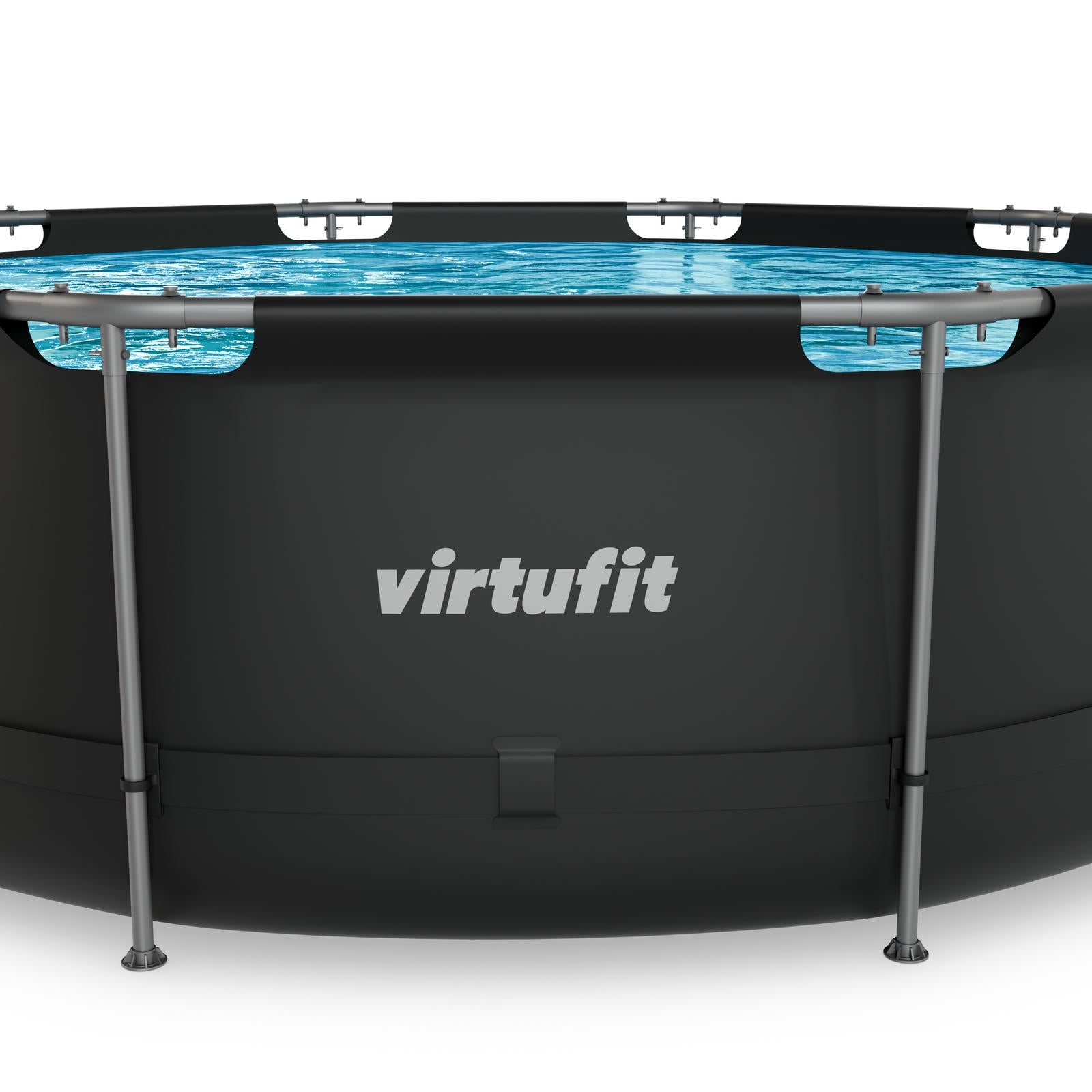 VIRTUFIT OKRĄGŁY BASEN 366 CM Z POMPĄ FILTRUJĄCĄ ANTRACYTOWY