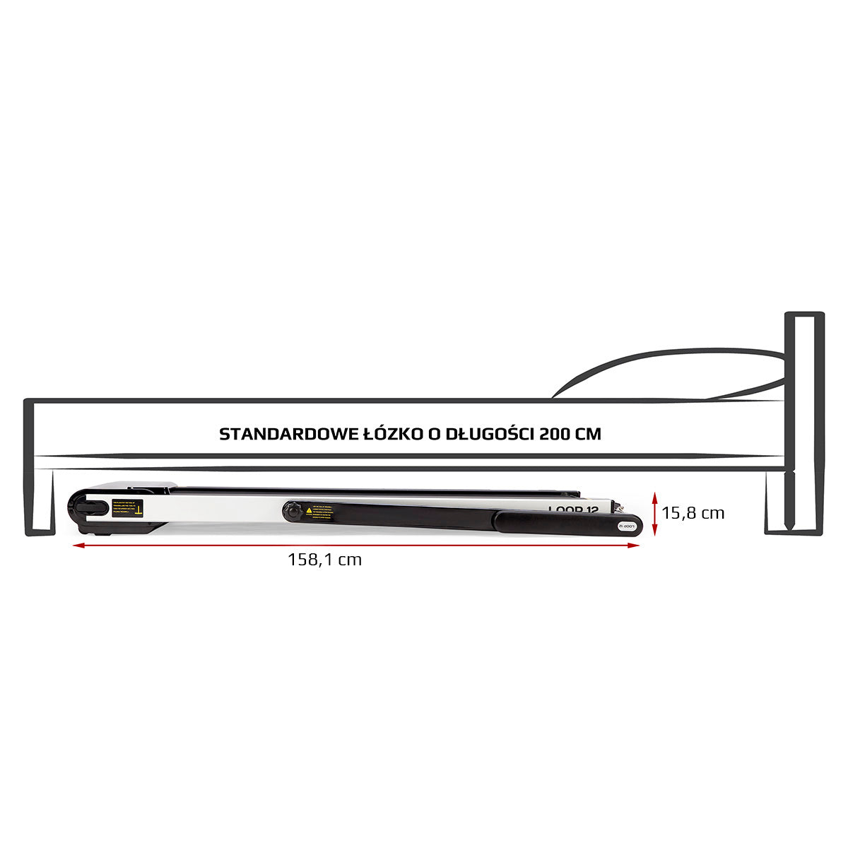 HMS LOOP12 BLACK Bieżnia elektryczna