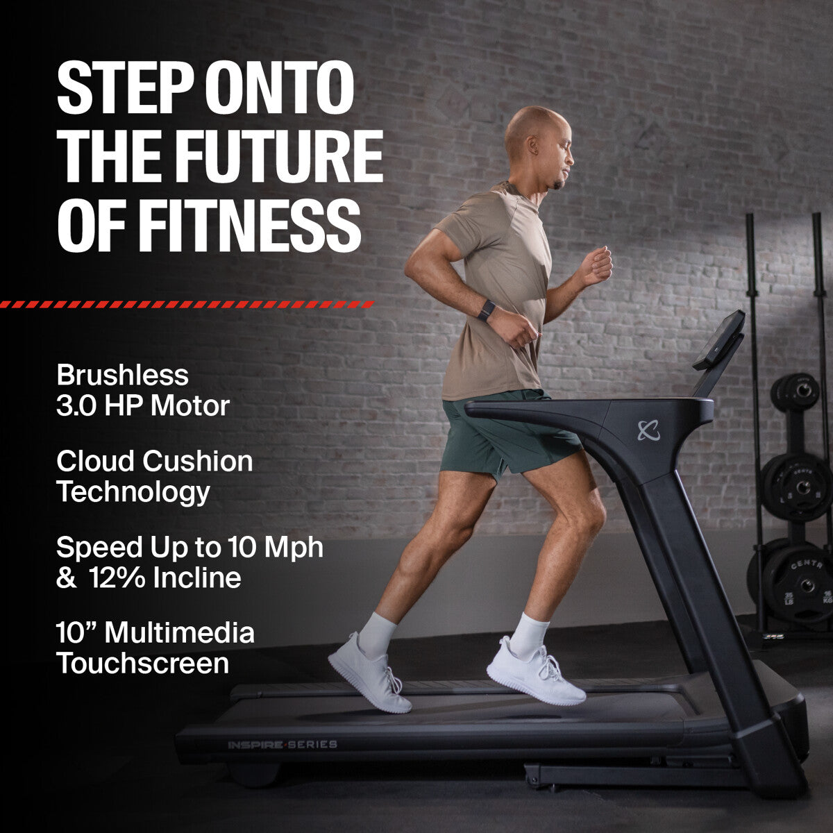 Inspire Fitness by Centr T4S TFT Bieżnia z wyświetlaczem dotykowym 10"