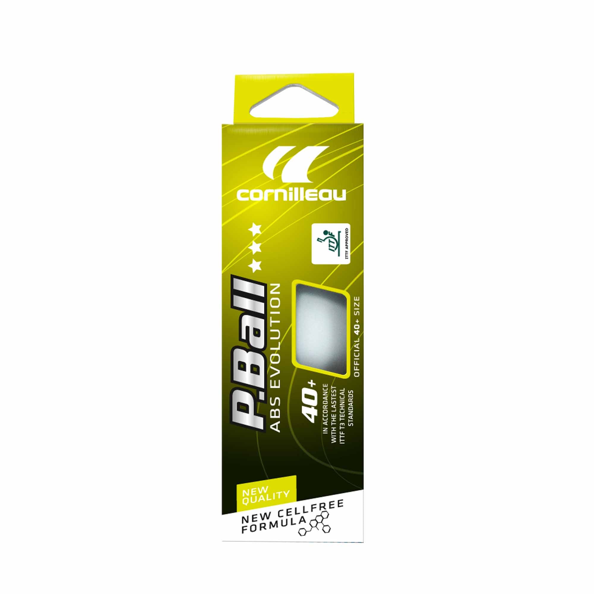 CORNILLEAU P-BALL ITTF WHITE 3 PCS.