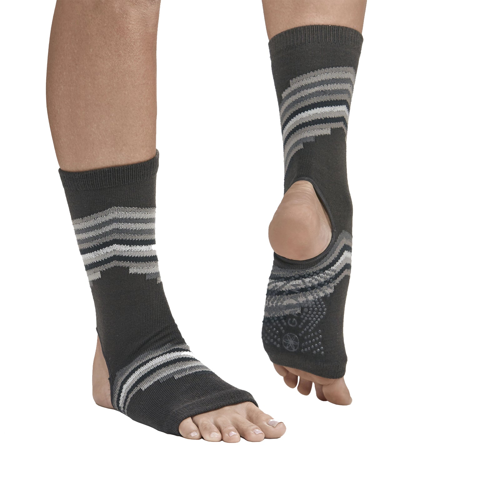 GAIAM SKARPETKI ANTYPOŚLIZGOWE BEZ PALCÓW SZARE 63497