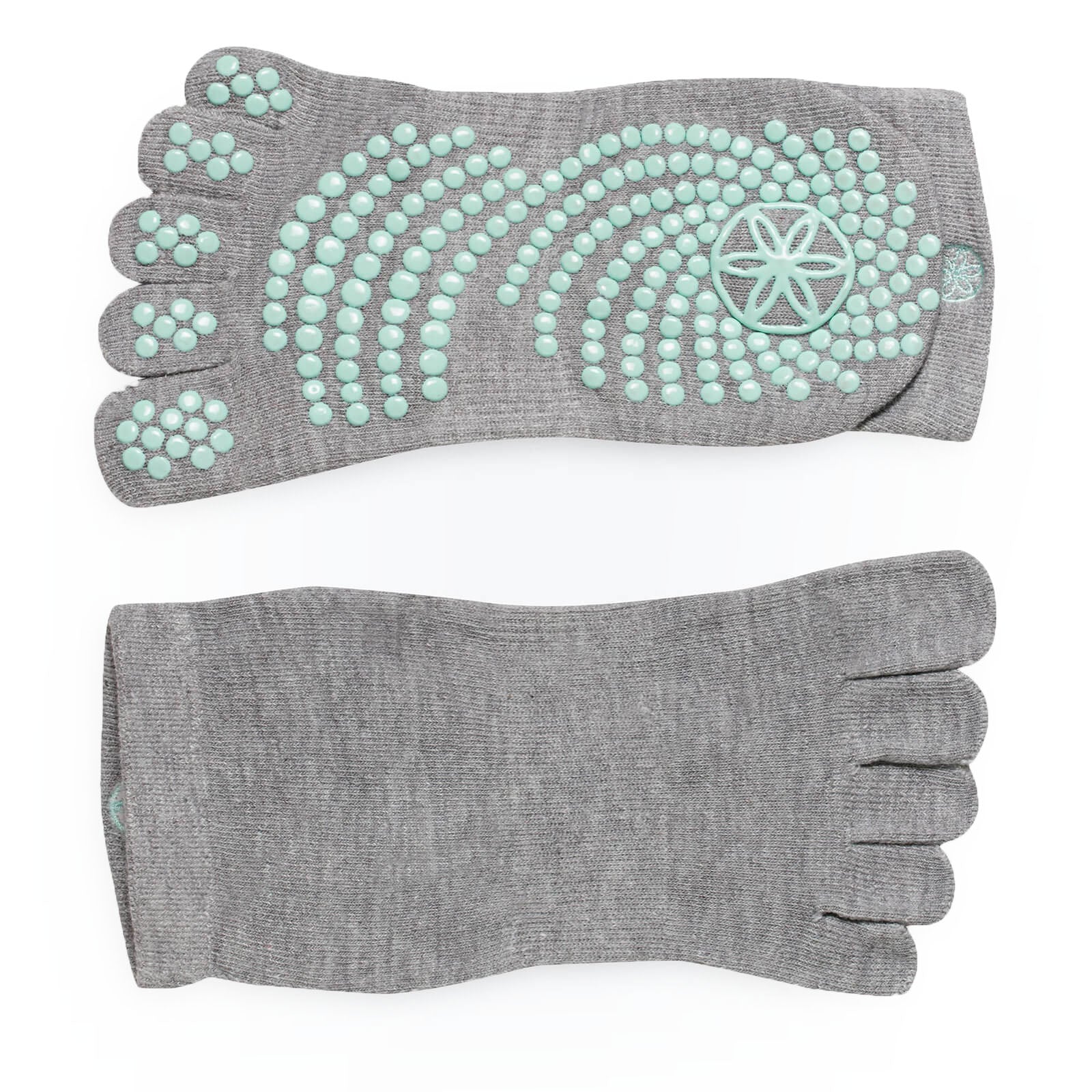Protiskluzové jógové ponožky Gaiam, šedé, 2 ks, 63707
