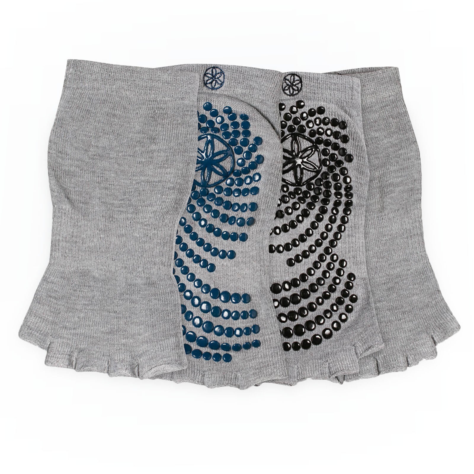 GAIAM SKARPETKI ANTYPOŚLIZGOWE DO JOGI SZARE BEZ PALCÓW DWUPAK 63708