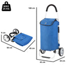 Skládací nákupní vozík Cruiser Classic Blue Premium 650061