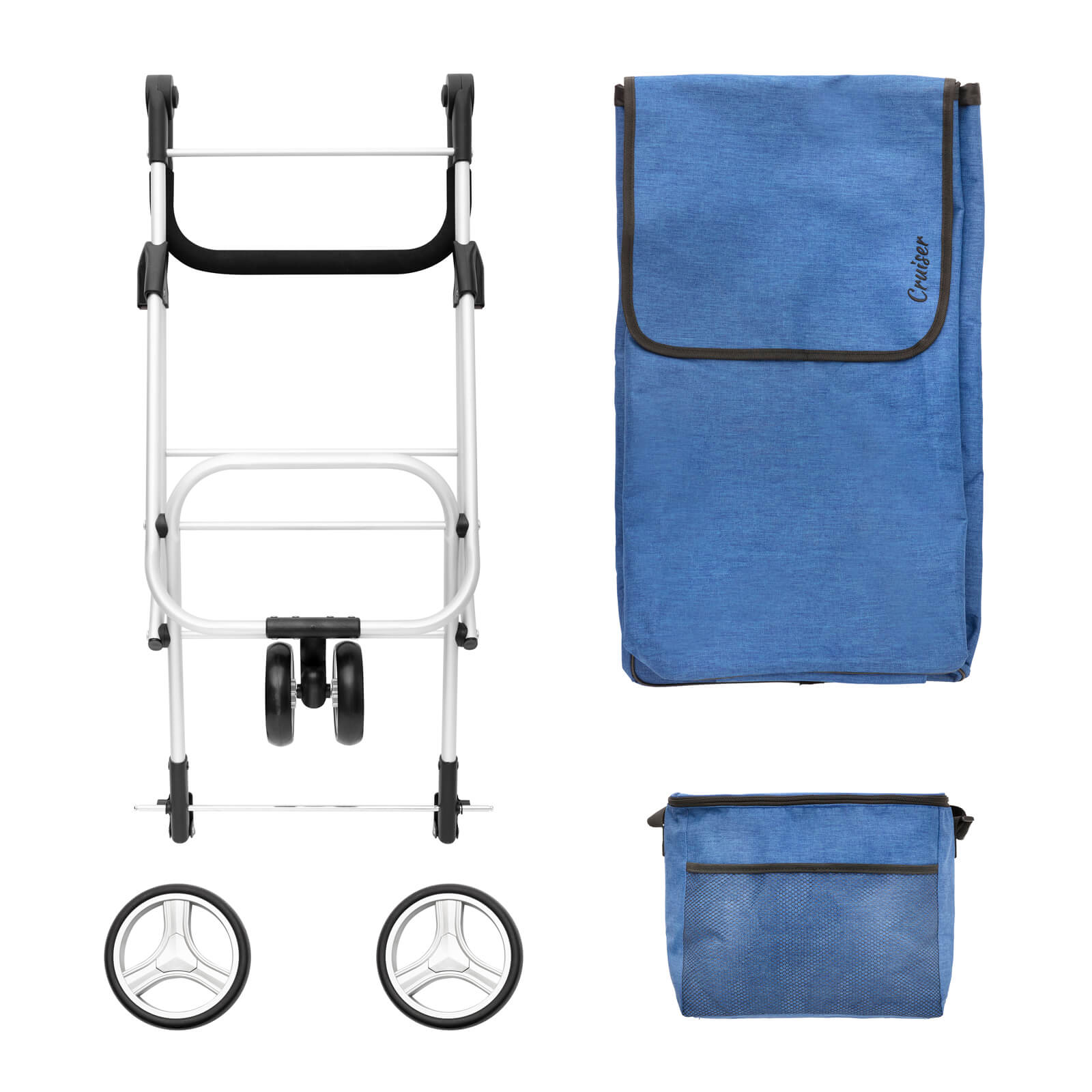 CRUISER THREE-WHEEL SHOPPING TROLLEY BLUE 650062