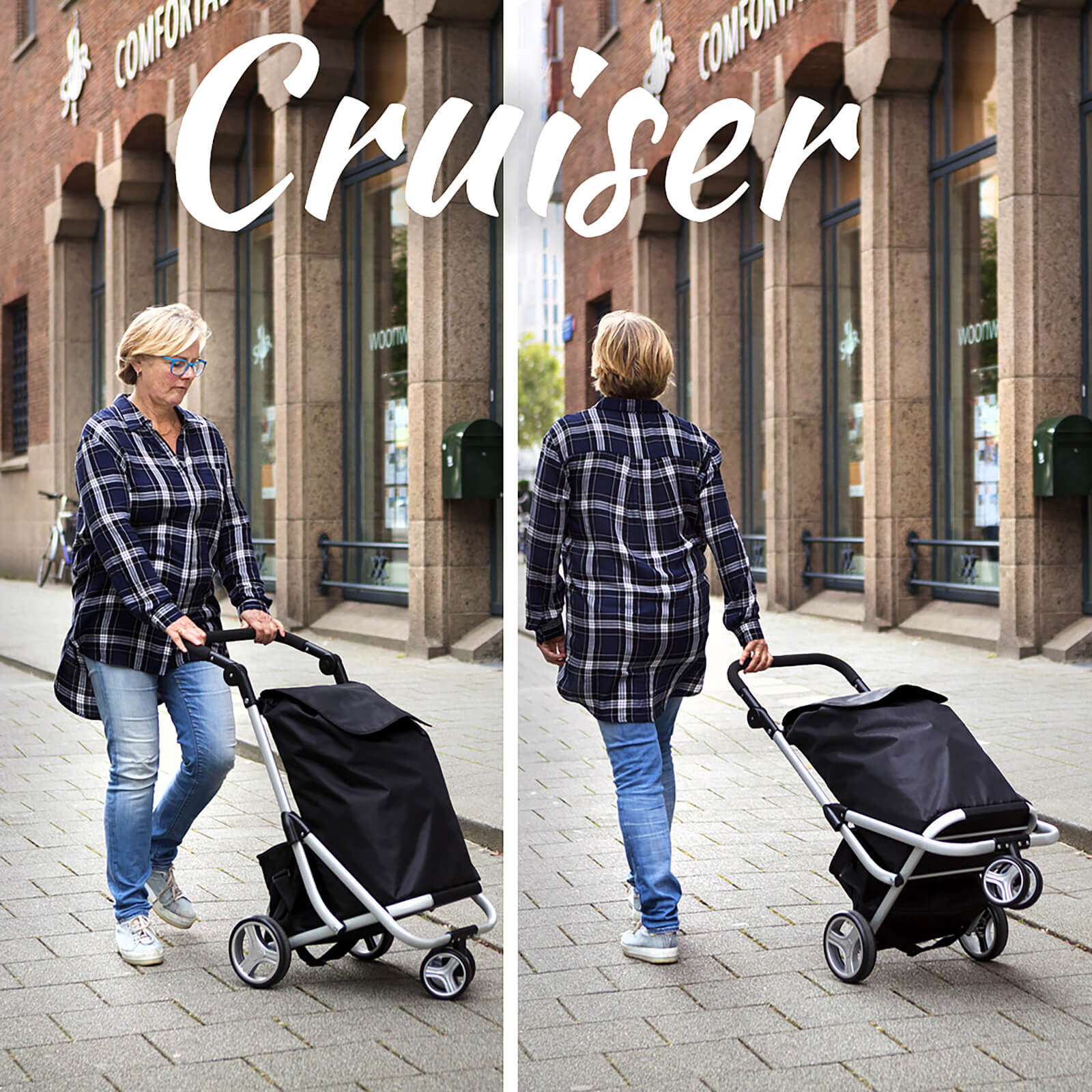 CRUISER THREE-WHEEL SHOPPING TROLLEY BLUE 650062