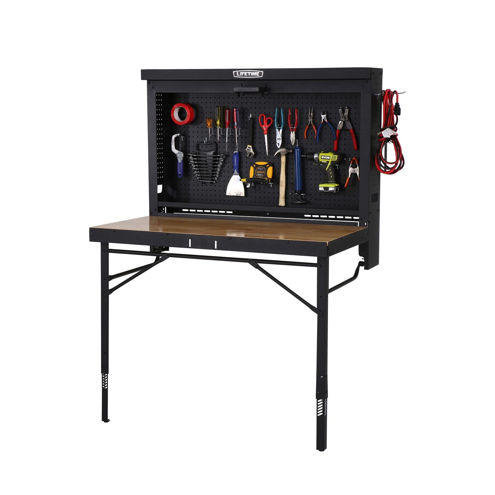 LIFETIME WALL-MOUNTED FOLDING WORKBENCH 80421
