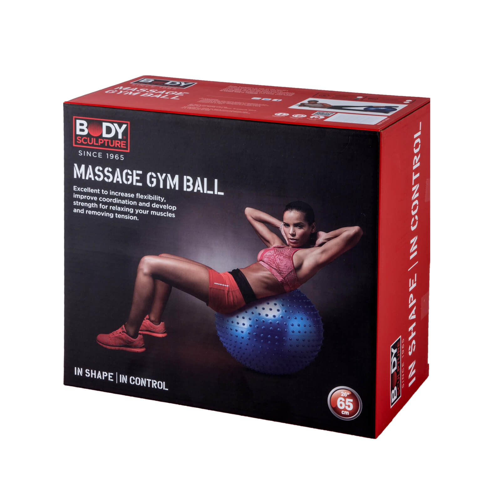 BODY SCULPTURE GYMNASTIC BALL WITH BUMPINGS 65 CM