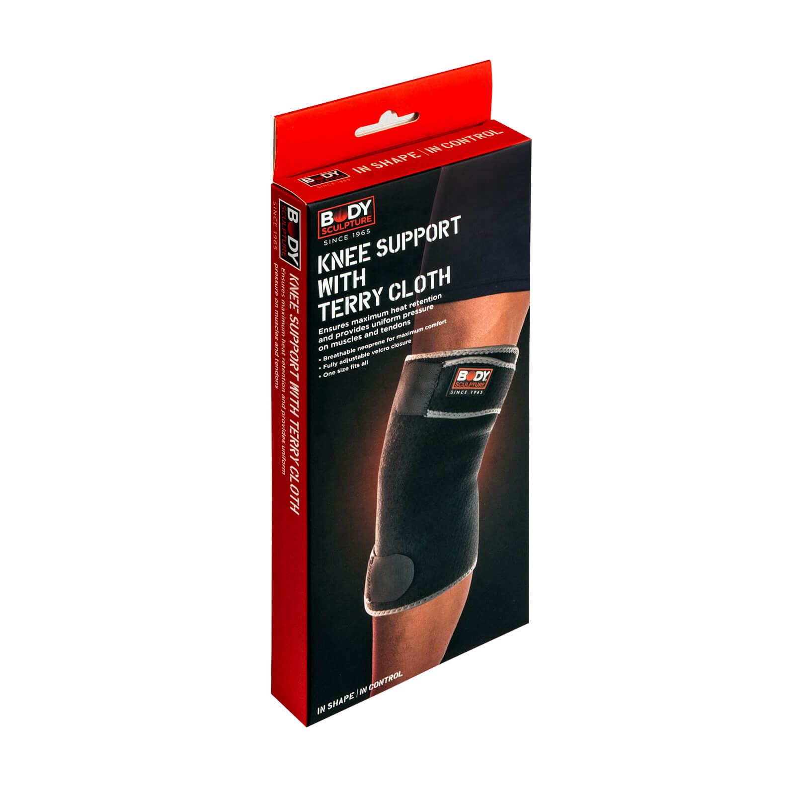 KOLENNÍ STABILIZÁTOR BODY SCULPTURE S FROTÉ MATERIÁLEM BNS 7105E