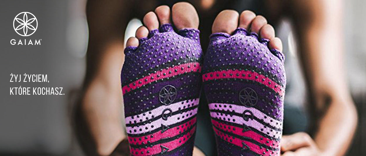 Protiskluzové rukavice bez prstů GAIAM, černé/růžové 57125