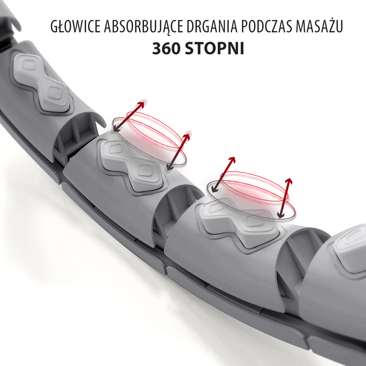 Hula Hop z wypustkami i obciążnikiem HMS HHW06 BLACK