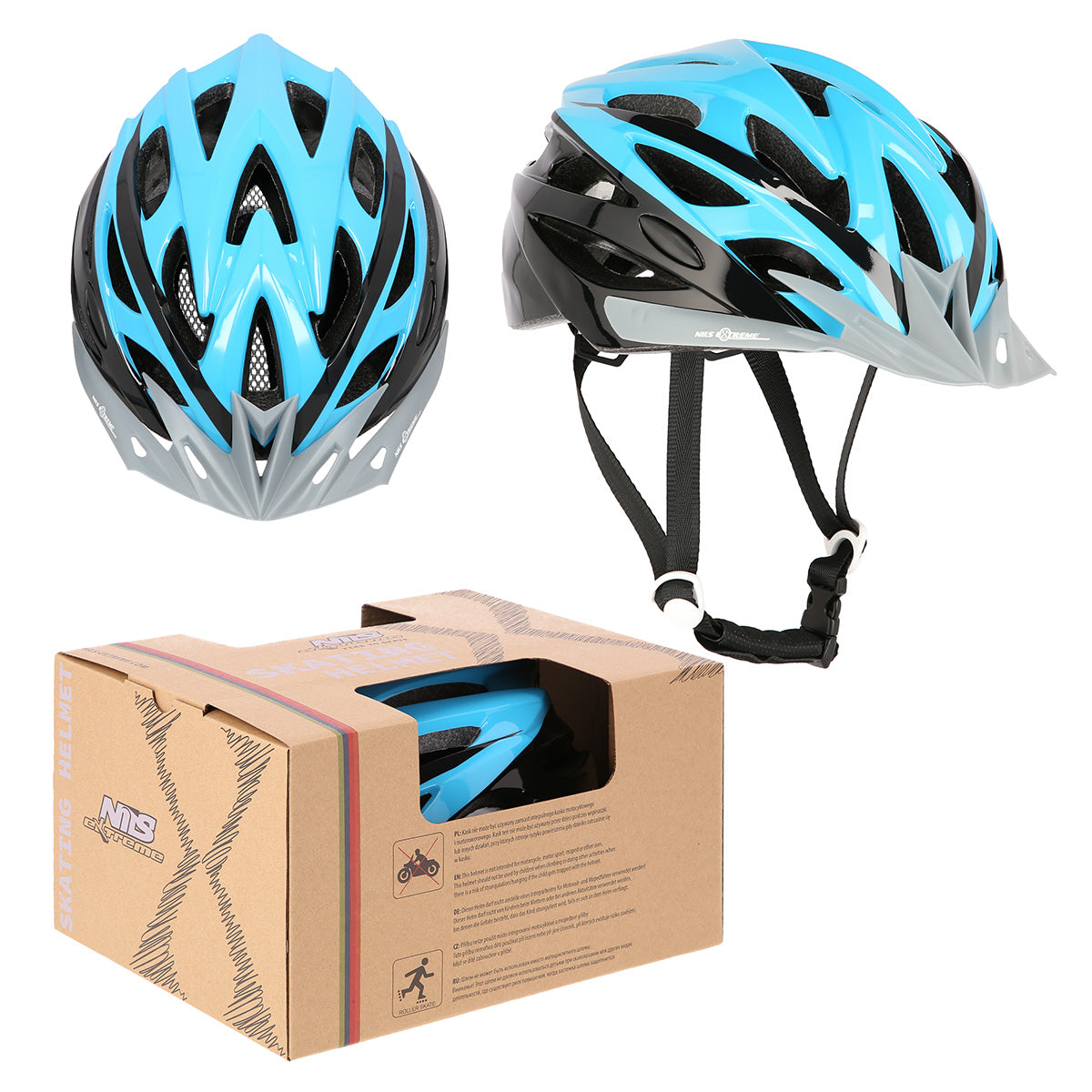 MTW210 MODRO-ČERNÁ VELIKOST L (59-65 CM) NILS EXTREME HELM