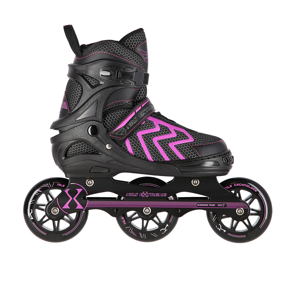 NA19318 BLACK-PURPLE SIZE M (35-38) NILS EXTREME INLINE SKATES