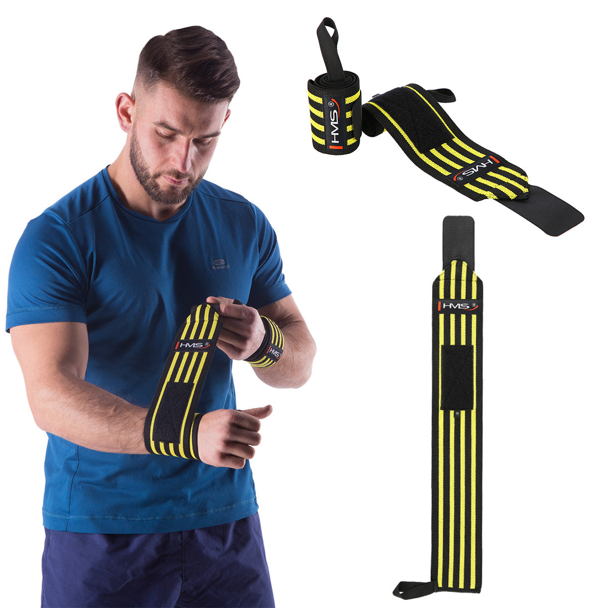 ONX05 YELLOW WRAPS WRIST SUPPORT (2pcs) HMS