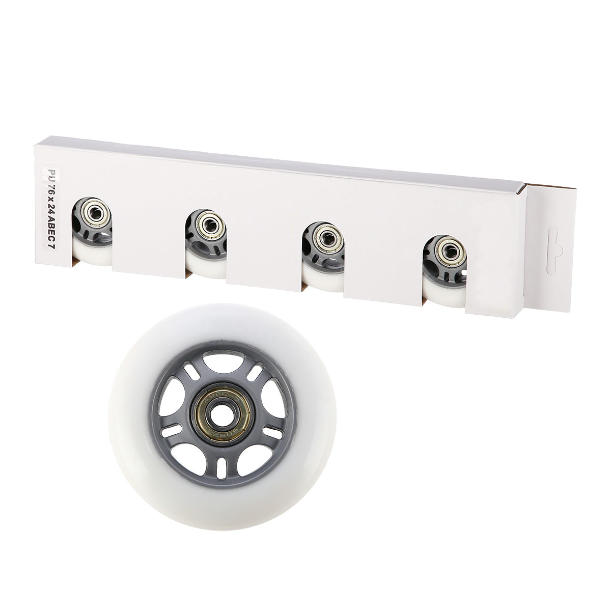 PU 76x24 82A BÍLÁ (4 ks) + ABEC-7 (8 ks) SADA