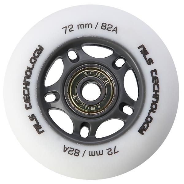 PU 72x24 82A BÍLÁ MATNÁ (4 ks) + ABEC-9 (8 ks) NILS EXTREME SET