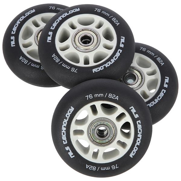 PU 76x24 82A ČERNÁ MATNÁ (4 ks) + ABEC-9 (8 ks) NILS EXTREME SET