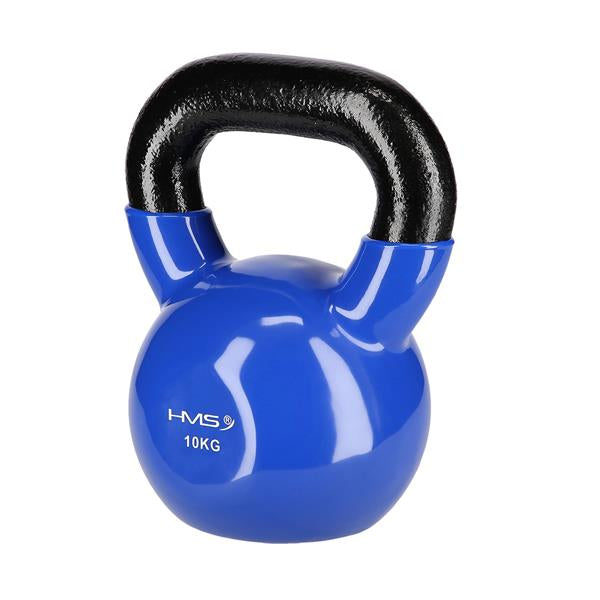 KNV10 BLUE KETTLEBELL CAST IRON VINYL-COATED HMS