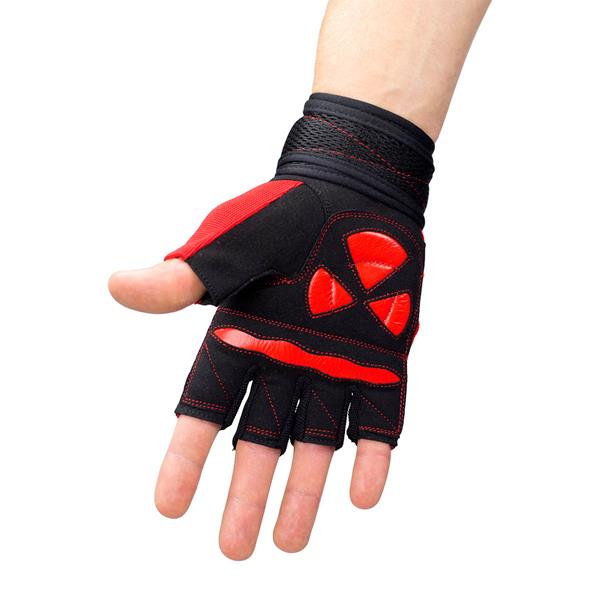 RST02 BLACK/RED SIZE XXL GYM GLOVES HMS
