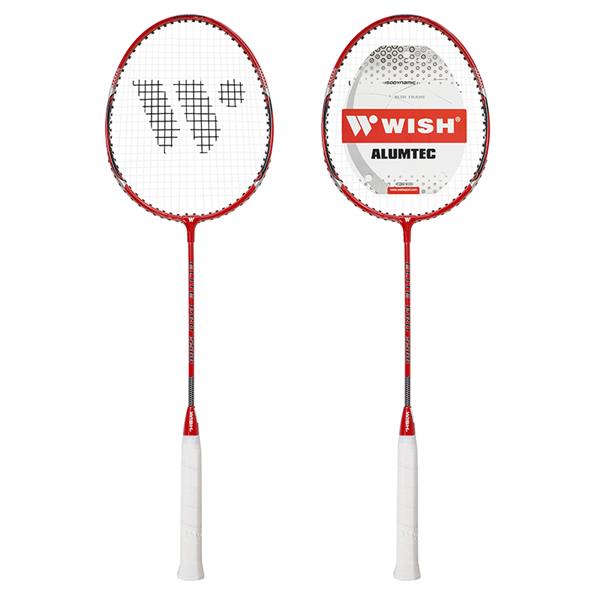 ALUMTEC 5566 BADMINTON SET RED 2PCS + SHUTTLES 3PCS + NET + WISH LINES