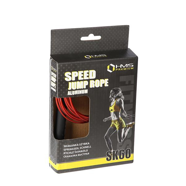 SK60 BLACK/RED SPEED SKIPPING ROPE HMS PREMIUM