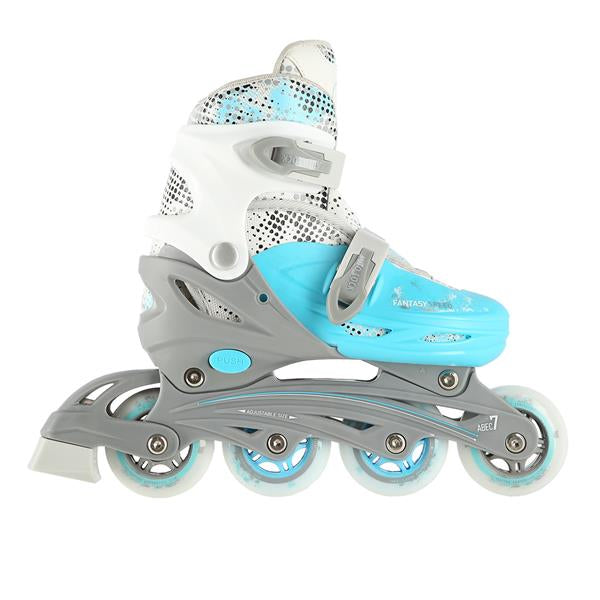 NH18331 BLUE 4in1 SIZE M (35-38) NILS EXTREME INLINE SKATES WITH ADJUSTABLE HOCKEY BLADE