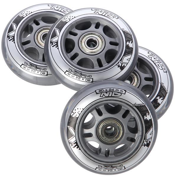 PU 80x24 82A PRZEZROCZYSTE N (4 szt.) + ABEC-7 (8 szt.) ZESTAW NILS EXTREME