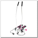 S3085 PINK AND WHITE STEPPER WITH MOVABLE ARMS AND HMS CABLES