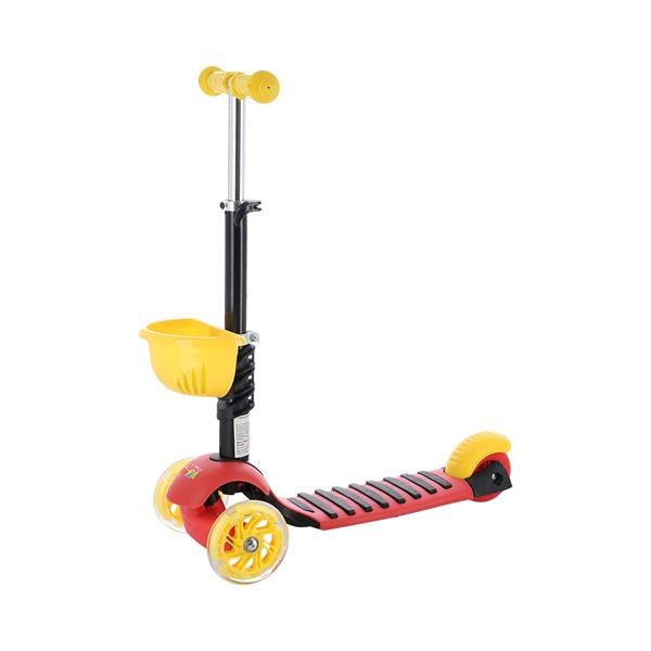 HLB07 4in1 BLACK-YELLOW-RED CHILDREN'S SCOOTER NILS FUN