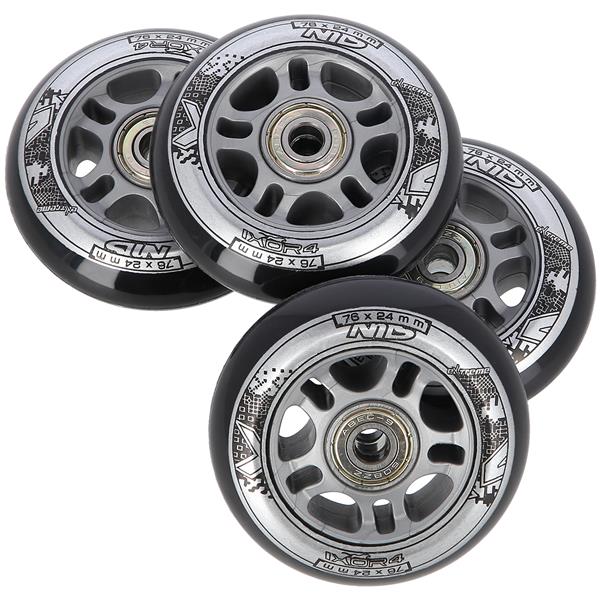 PU 76x24 82A ČERNÁ N (4 ks) + ABEC-9 (8 ks) NILS EXTREME SET