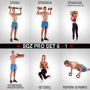 SGZ220 (2 PARTS) PRO SET 6IN1 WEIGHT SET RUBBER COVERED 20KG HMS