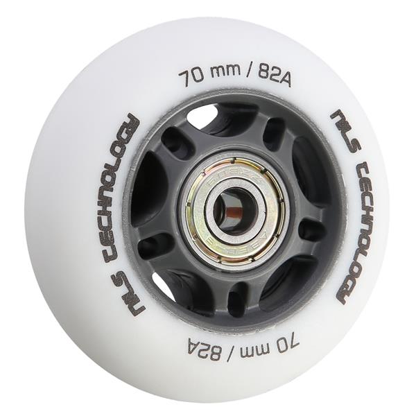 PU 70x24 82A BÍLÁ MATNÁ (4 ks) + ABEC-9 (8 ks) NILS EXTREME SET