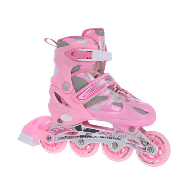 NH18366 A 2in1 PINK SIZE L(39-42) SKATING BLADES WITH HOCKEY BOARD NILS EXTREME