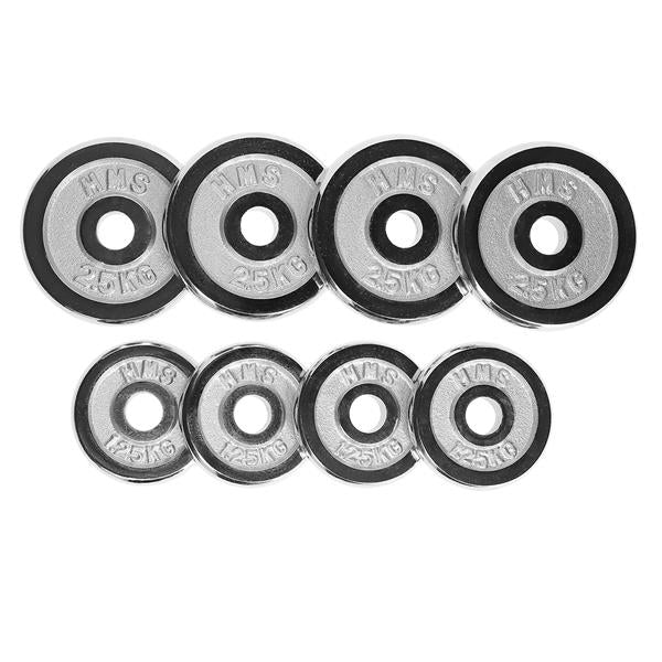 STC20 BARBELLS IN CASE 2 x 10 KG CHROME HMS