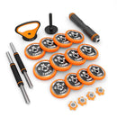 SGZ215 (2 PIECES) PRO SET 6IN1 WEIGHT SET RUBBER COVERED 15KG HMS