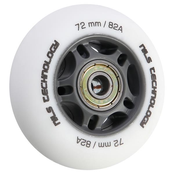 PU 72x24 82A BÍLÁ MATNÁ (4 ks) + ABEC-9 (8 ks) NILS EXTREME SET