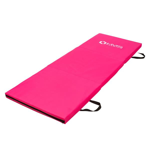 MGS02 SKLÁDACÍ GYMNASTICKÁ MATRACE 1800x600MM RŮŽOVÁ HMS PREMIUM