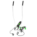 S3085 GREEN AND WHITE STEPPER WITH MOVABLE ARMS AND HMS CABLES