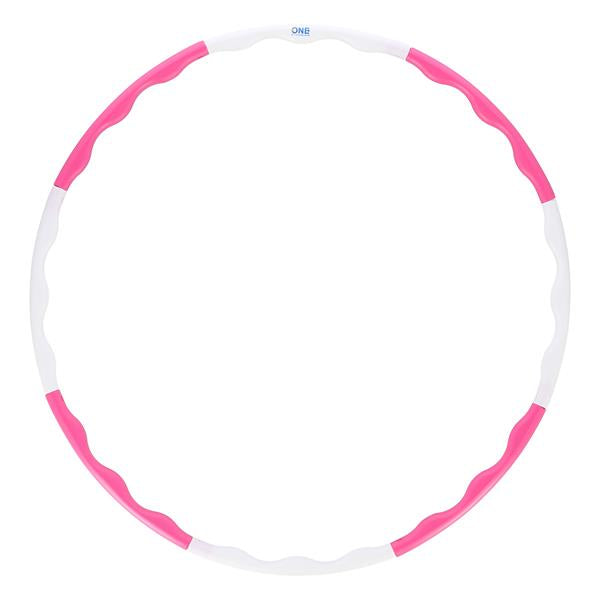 HHP090 PINK-WHITE HULA HOP 0.4KG 90CM ONE FITNESS