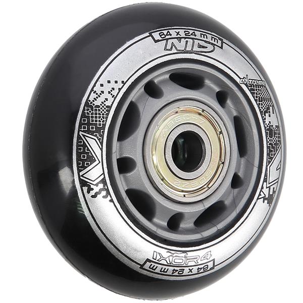 PU 64x24 82A ČERNÁ N (4 ks) + ABEC-9 (8 ks) NILS EXTREME SET