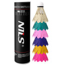 NBL6216 MULTICOLOR FEATHER SHUTTLES 6 PCS. NILS