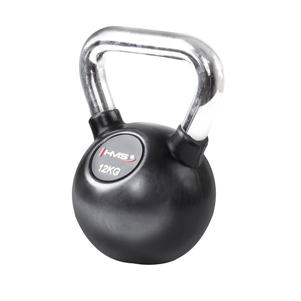 KGC12 CHROMOVÁ POGUMOVÁ RUKOJEŤ NA KETTLEBELL Z LITINY HMS